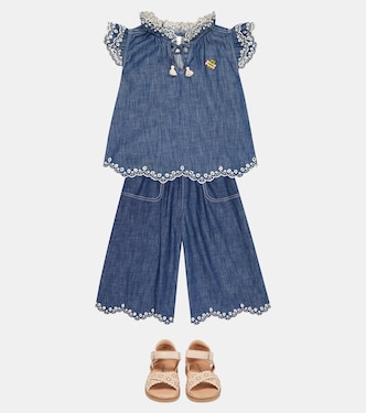 Bestickte Jeans Tiggy Scallop | Zimmermann Kids