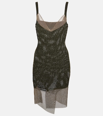 Mesome mesh-trimmed minidress | Aya Muse