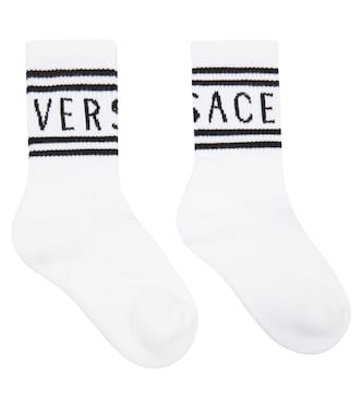 Calcetines en mezcla de algodón con logo | Versace Kids