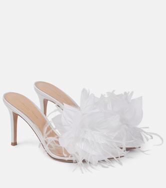 Elle 85 embellished PVC mules | Gianvito Rossi