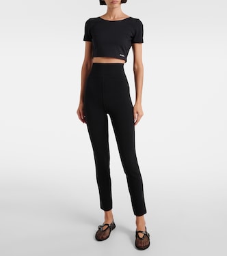 High-rise wool-blend leggings | Alaïa