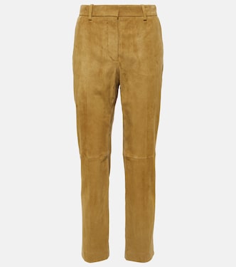 Pantaloni cropped Coleman in suede | Joseph