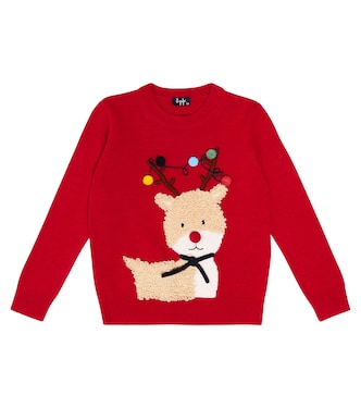 Pull brodé en laine vierge | Il Gufo