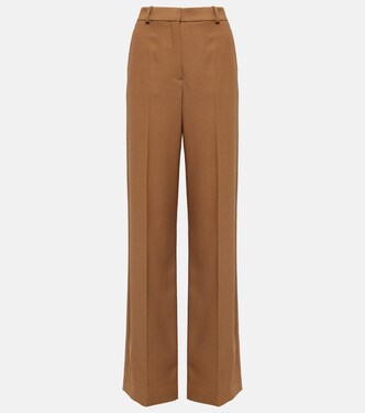 Weite High-Rise-Hose aus Wolle | Stella McCartney