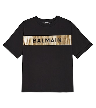 Camiseta de algodón con logo | Balmain Kids