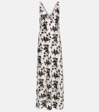 Robe longue Hamina en soie mélangée à fleurs | Veronica Beard