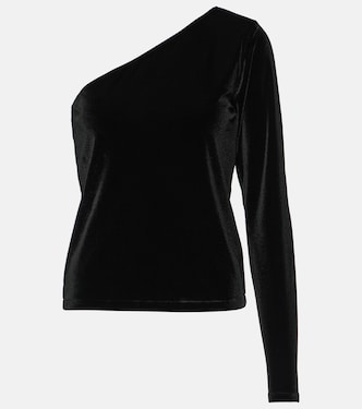 One-shoulder velvet top | Polo Ralph Lauren