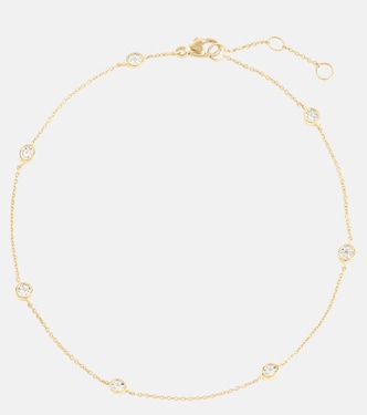 Fußkettchen Diamonds By The Dozen aus 10kt Gelbgold mit Diamanten | Stone and Strand