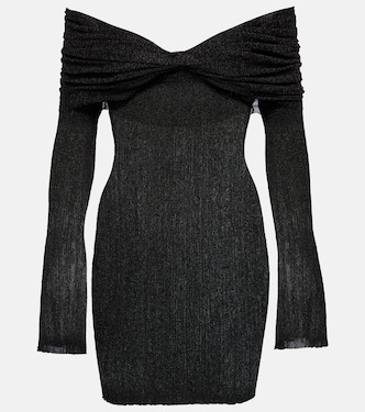 Vestido corto de lamé acanalado  | Aya Muse