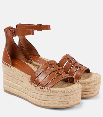 Alpargatas con cuña Ines de piel | Tory Burch