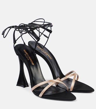 Liza 110 crêpe satin sandals | Saint Laurent