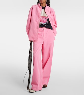 Sobrecamisa de pana de algodón con logo | Acne Studios