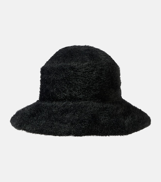 Logo embroidered bouclé bucket hat | Saint Laurent