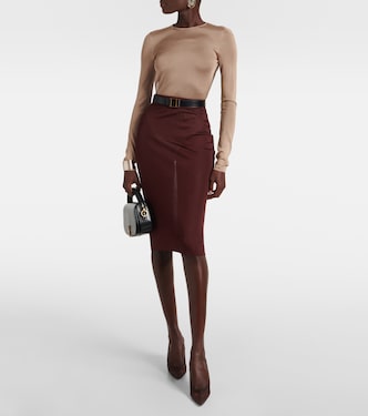 Jupe crayon en maille | Saint Laurent