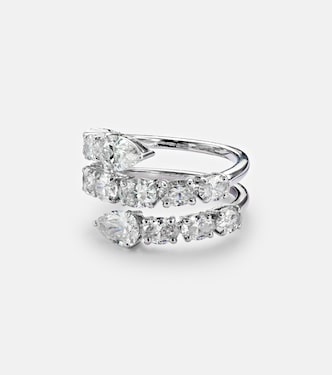 Anello in oro bianco 18kt con diamanti | Kamyen
