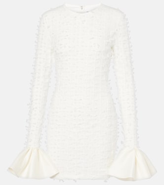 Bridal bow-detail mesh minidress | Rotate