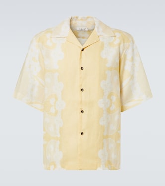 Floral linen bowling shirt  | Commas