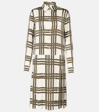 Ribbon Check silk shirt dress | Burberry