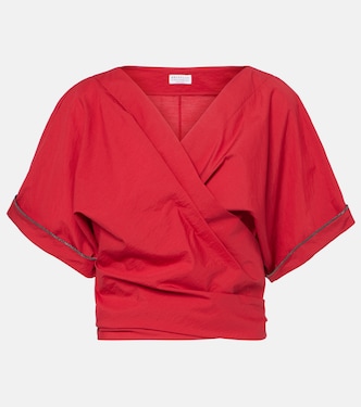 Cotton-blend blouse | Brunello Cucinelli
