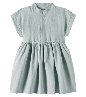 Byzou gathered linen dress | Donsje