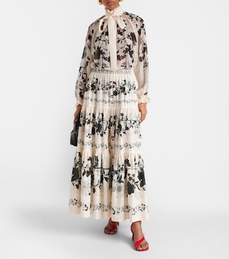 Falda larga Big de algodón floral | La DoubleJ