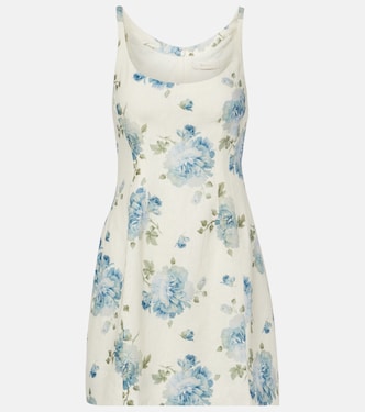 Sanne floral linen minidress | Faithfull