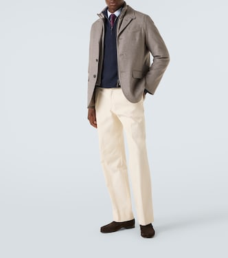 Layered silk and cashmere blazer | Herno
