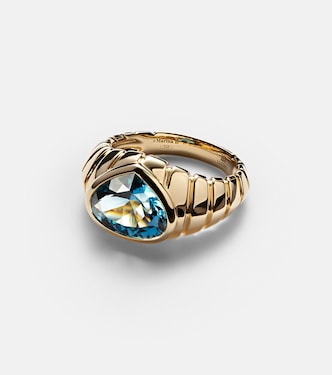 Timo 18kt gold ring with topaz | Marina B