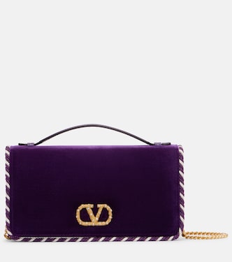 VLogo Mini velvet crossbody bag | Valentino Garavani