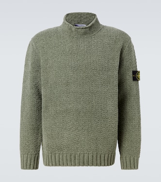 5100019 Compass cotton chenille sweater | Stone Island