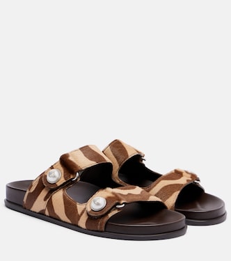 Pantoletten Fayence aus Shearling | Jimmy Choo