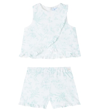 Baby floral cotton top and shorts set | Tartine et Chocolat