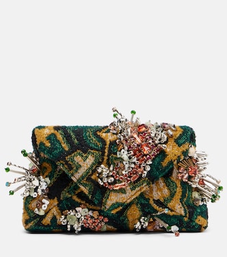Embellished jacquard clutch | Dries Van Noten