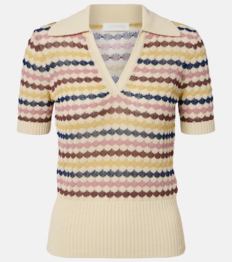 Awaken cotton-blend polo sweater | Zimmermann