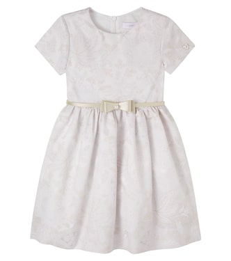 Bow-detail floral dress | Monnalisa