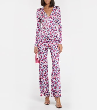 Cabaret printed long-sleeved top | Rotate