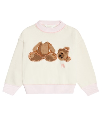 Embroidered virgin wool sweater | Palm Angels Kids