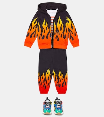 Bedruckte Kapuzenjacke aus Baumwolle | Stella McCartney Kids