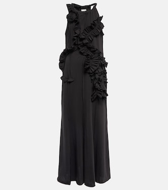Ruffle-trimmed cotton jersey maxi dress | Dries Van Noten