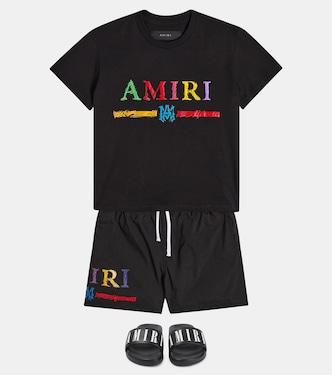 T-shirt Crayon Sketch in jersey | Amiri Kids