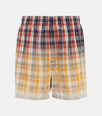 Shorts in cotone a quadri | Maison Margiela