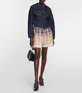 Shorts in cotone a quadri | Maison Margiela