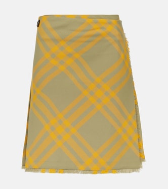 Falda escocesa de mezcla de lana  | Burberry