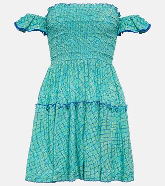Aurora printed ruffled minidress | Poupette St Barth
