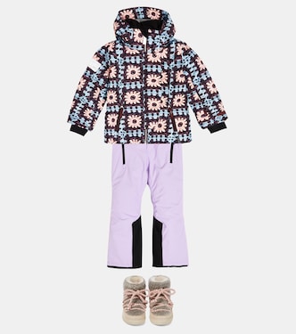 Classic leather-trimmed shearling snow boots | Inuikii Kids