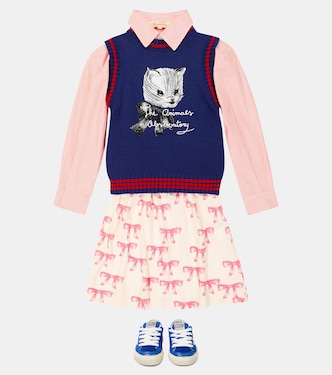 Camisa Wolf de algodón estampada | The Animals Observatory