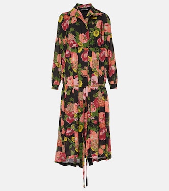 Abito midi in georgette e jersey | Junya Watanabe
