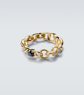 Fused Serpens Large 18kt gold ring with diamond | Spinelli Kilcollin