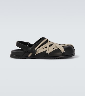 Slingback-Slippers Megalace aus Leder | Rick Owens