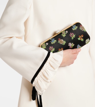 Pochette Carry Secrets en satin à ornements | Valentino Garavani